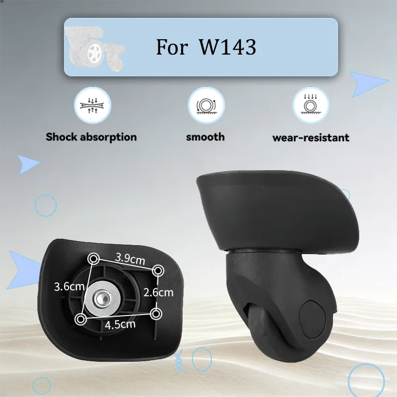 

For W143 Universal Suitcase Replacement Wheels Wearproof 360° Rotating Casters Lightweight Luggage Repair Accessories