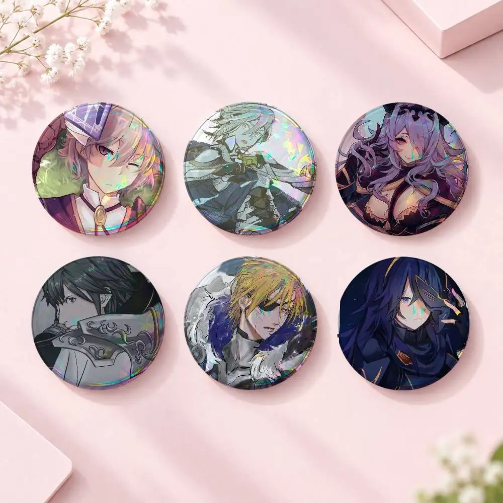 Fire Em-blem- Creative Round Button Pins Badge Set Cartoon Anime Movie Music Pattern Brooches For Bags Jackets