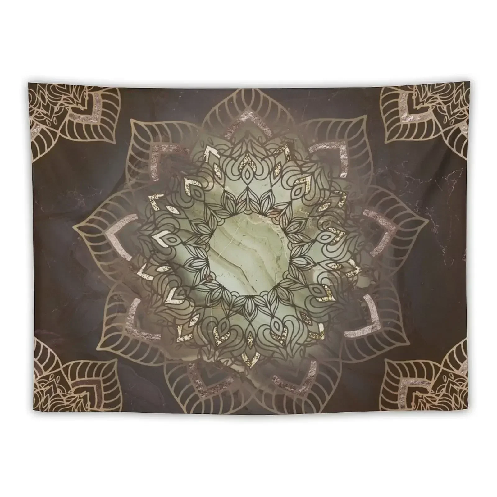 

Beautiful earth tone mandala Tapestry Aesthetic Room Decor Room Decor Aesthetic Tapestry
