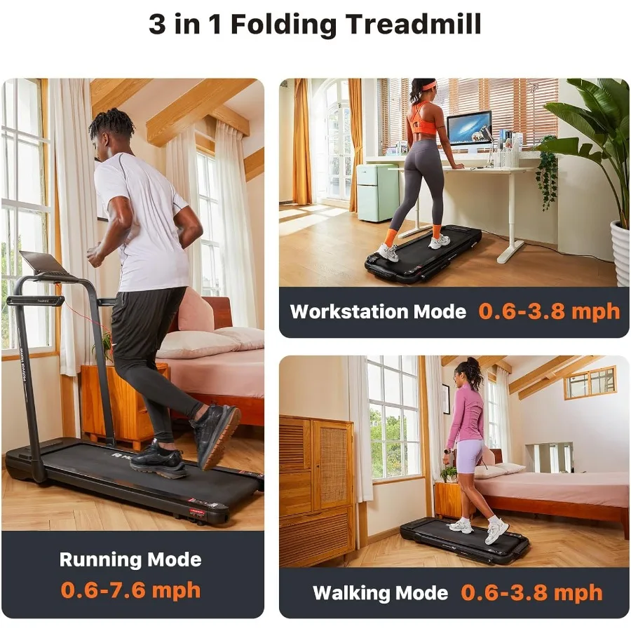 جهاز مشي مدمج محمول تحت المكتب للاستخدام في المكاتب المنزلية مع جهاز تحكم عن بعد بتقنية الذكاء الاصطناعي الذكي ودعم اتصال التطبيق #6