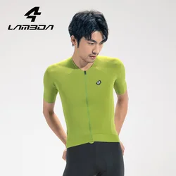 LAMEDA Summer Cycling Jersey Short Sleeve UV Protect MTB Jersey Mountain Road Bike Clothing Man Riding Biker Men's Bicycle Shirt