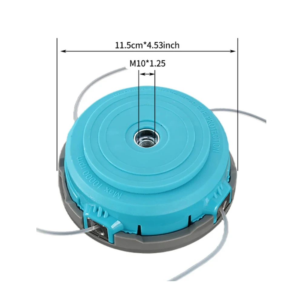 

NEW 4 Lines Grass Trimmer Head, M10*1.25 Threaded, Automatic Outline Brush Cutter Parts, Garden Accessories