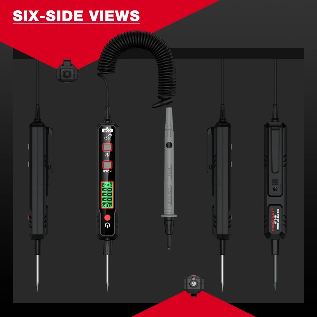 HABOTEST HT86A Automotive Voltage Detector Pen Non-Contact Voltage Tester Continuity Resistance Ohm Meter Vehicle Fault Circuit