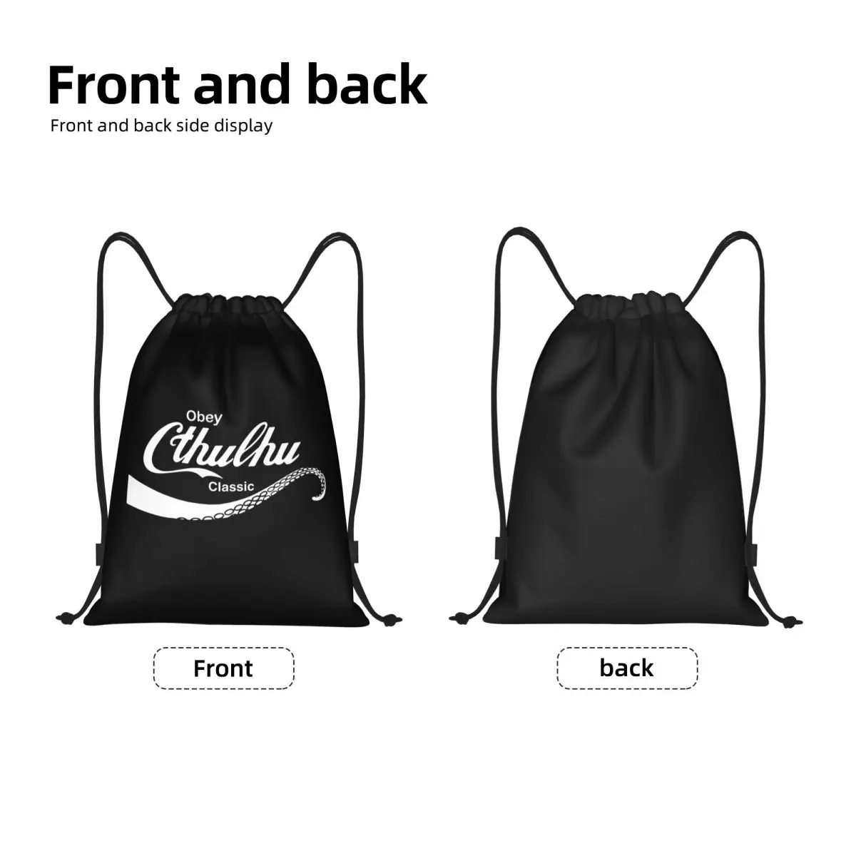 Fashion Brand Call Of Cthulhu Funny Drawstring Backpack Women Men Gym Sport Sackpack Foldable Lovecraft Training Bag Sack