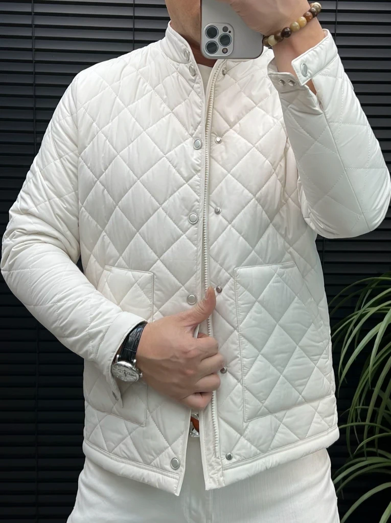 

Casual Men's Jaet 968 Versatile Pure Color Haome Cotton Faion Simple Early Spring New Product Stand Fit Long Sve