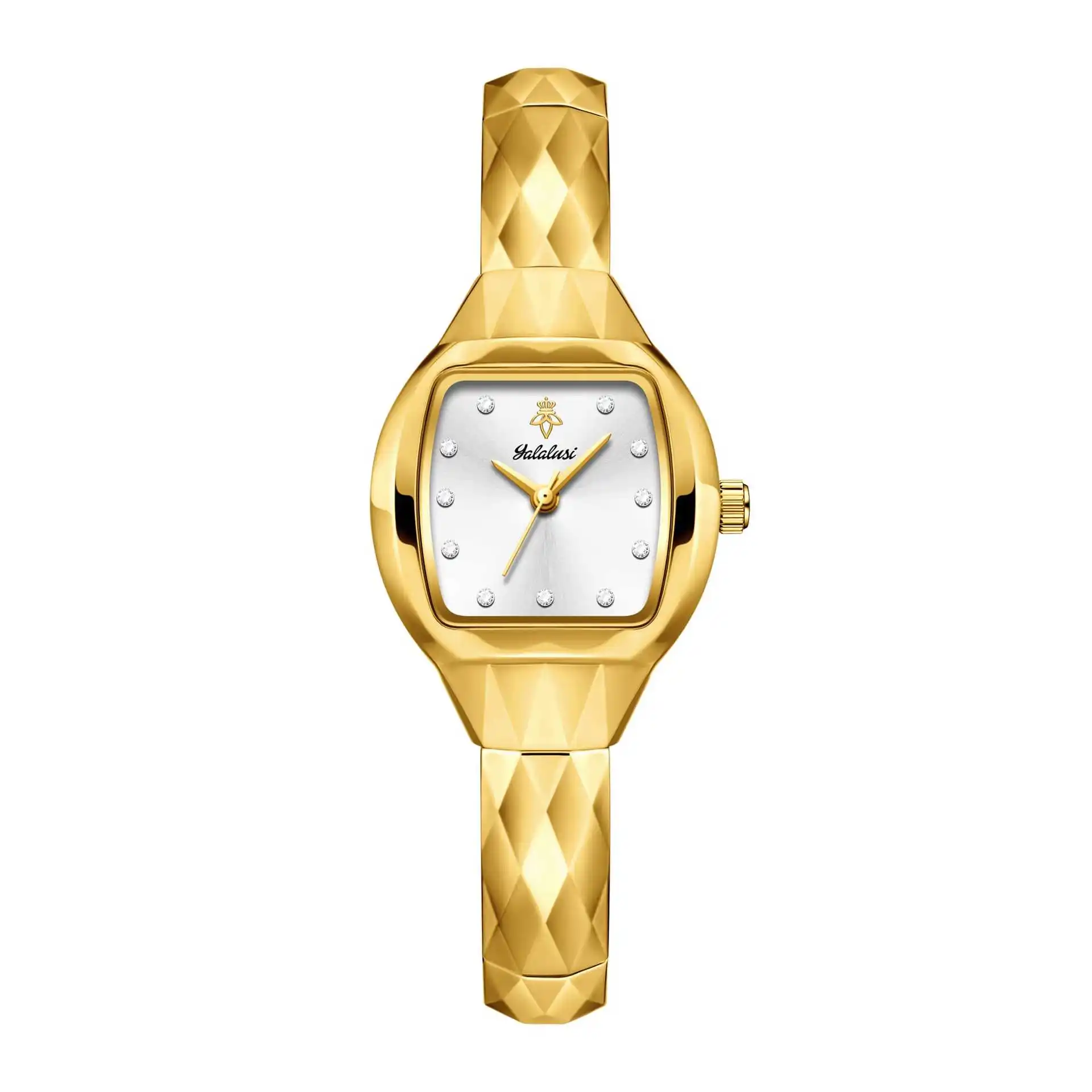 Yalalusi light luxury high-end wine barrel shaped small dial women's niche retro watch vacuum IPG electroplating