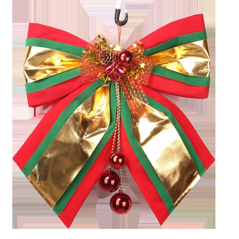Christmas supplies, Christmas bows, Christmas tree wreaths, large, medium and large bell pendants