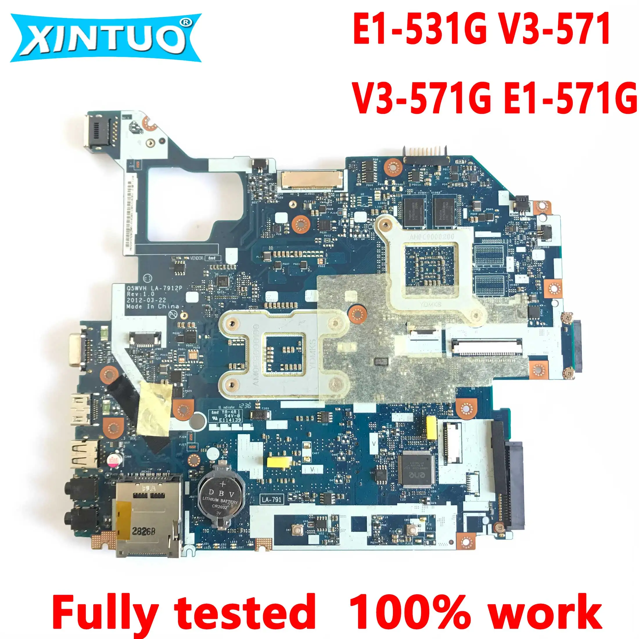 E1-571G LA-7912P for Acer Aspire E1-531G V3-571 V3-571G laptop motherboard with GT630M GT640M GT710M GT730M HM77 DDR3 100% test