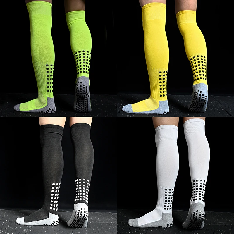 

Sports Training Long Football Socks Men's Non-Slip Soccer Socks Breathable Knee High Towel Bottom Stockings For Cycling Hiking