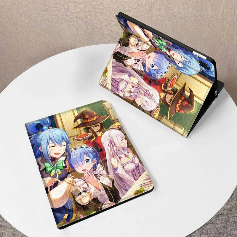 

Cartoon RE ZERO pattern Tablet Case For Honor Tab Pad 6 7 8 9 X8 V7 V8 X9 13 X8a X9a Pro 10 Magic GT GT2 10.1 13.3 Inch
