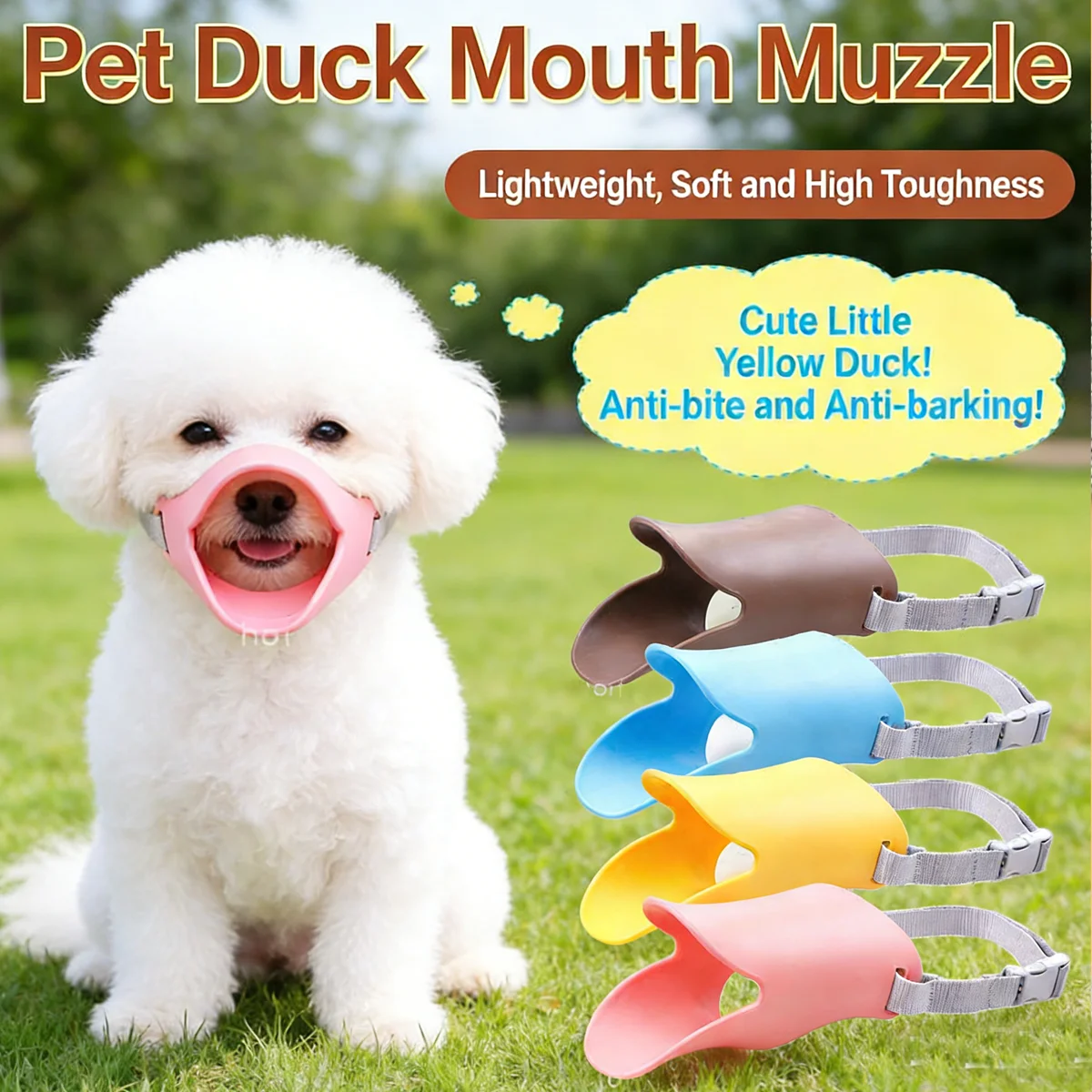 

Dog Bite-proof Muzzle Prevents Biting Barking Safe Silicone Muzzle For Dog Walking Prevents Pets Eating small to medium dog