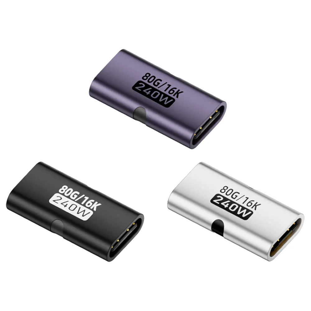 PD 240W USB C Female to Female Adapter 80Gbps High Speed 16K 60Hz - Fit Thunderbolt 3/4 MacBook iPad USB-C HUB view 6