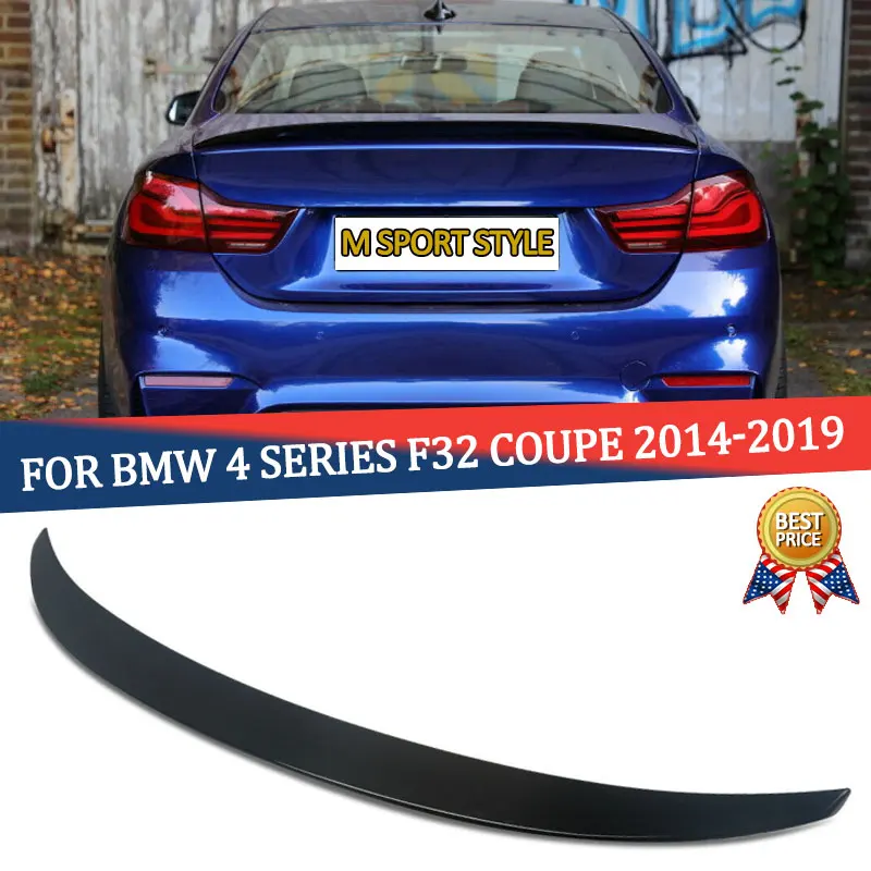 MAGICKIT Rear Trunk Spoiler M Performance Style Fit for BMW 4 Series F32 Coupe 2013-2020 Gloss Black Car accessories Tools