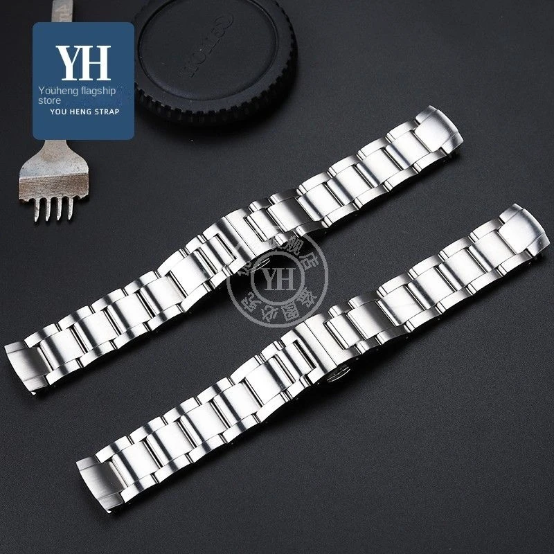 For 1853 Tissot PRS516 series T044 Luchi T044430A T044417 Solid Curved End Watchband precision steel watch strap Chain 22mm