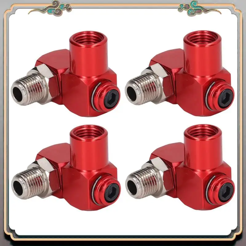 

A73Q-4Pc 360 Degree Swivel Air Hose Connector 1/4In NPT Industrial Air Fittings Pneumatic Tool Adapter Air Hose Joint Coupler Du