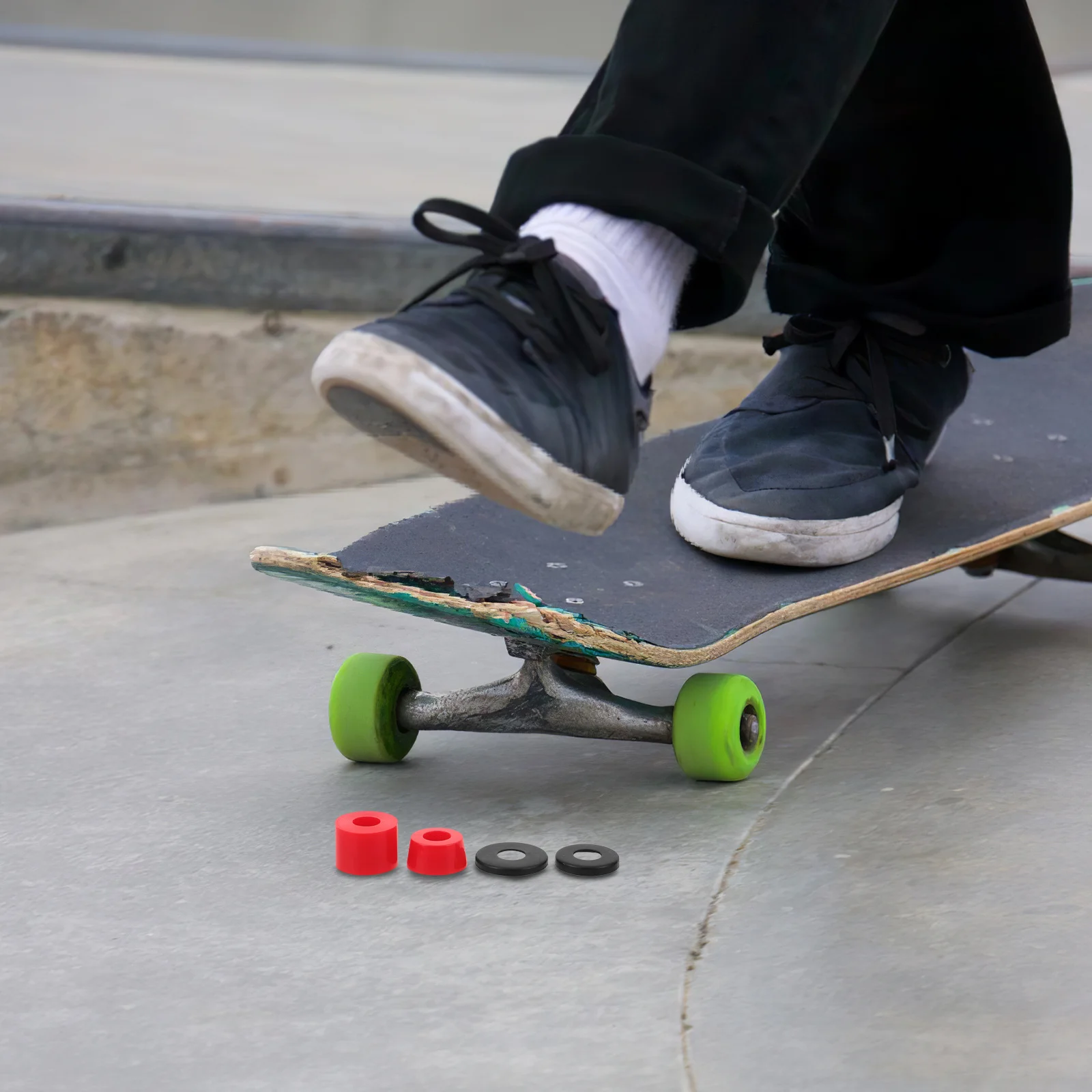 

1 Set Skateboard Shock Pads Damping Gasket Truck Bushings Vibration Absorber Replacement Pivot Cups For Longboard Roller Skates