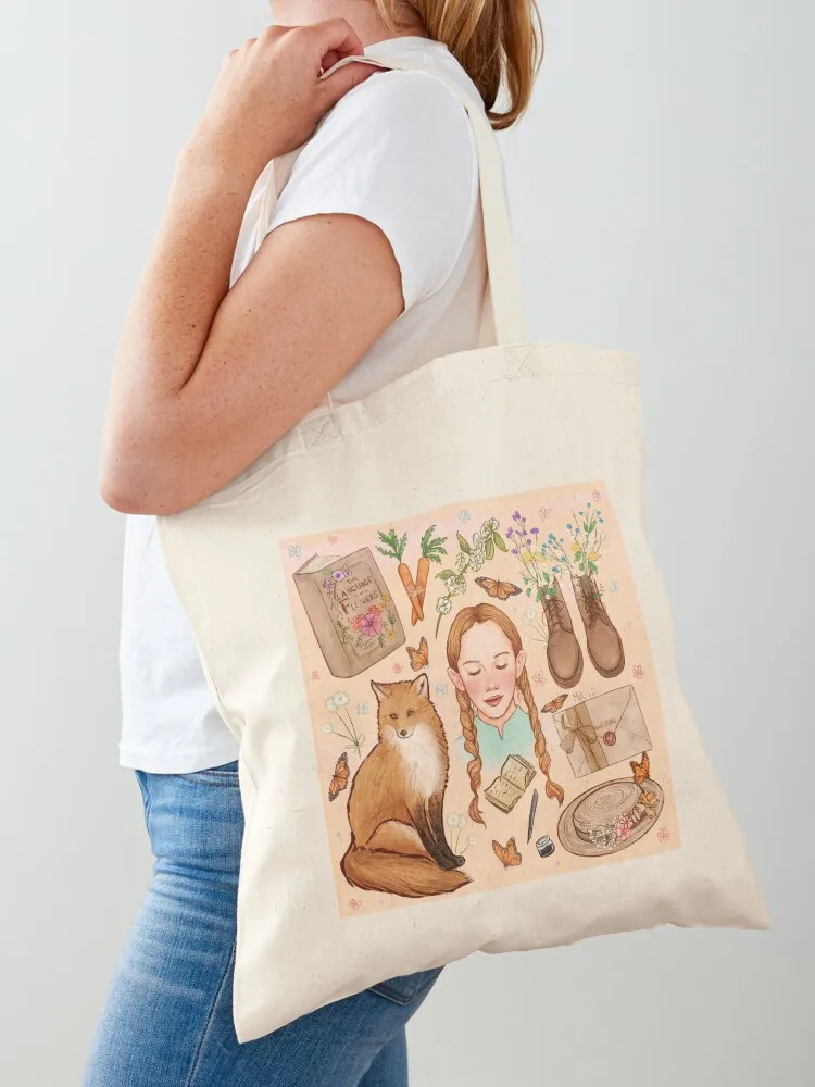 

Anne things Tote Bag Canvas Customizable tote bag foldable reusable bag cute pouch