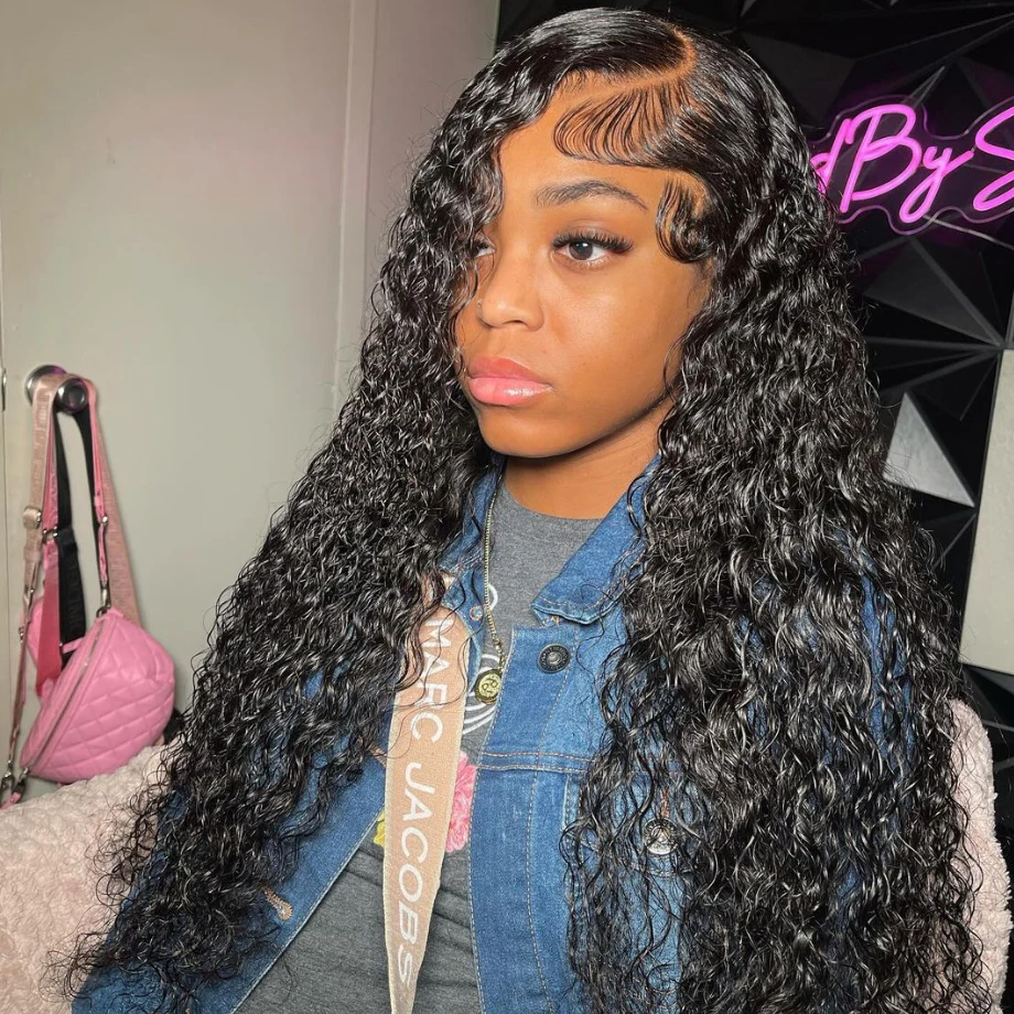 

Curly HD Lace Wig 13x6 Human Hair Deep Wave Frontal Wig Brazilian Hair Wigs 13x4 Transparent Water Wave Lace Front Wig On Sale