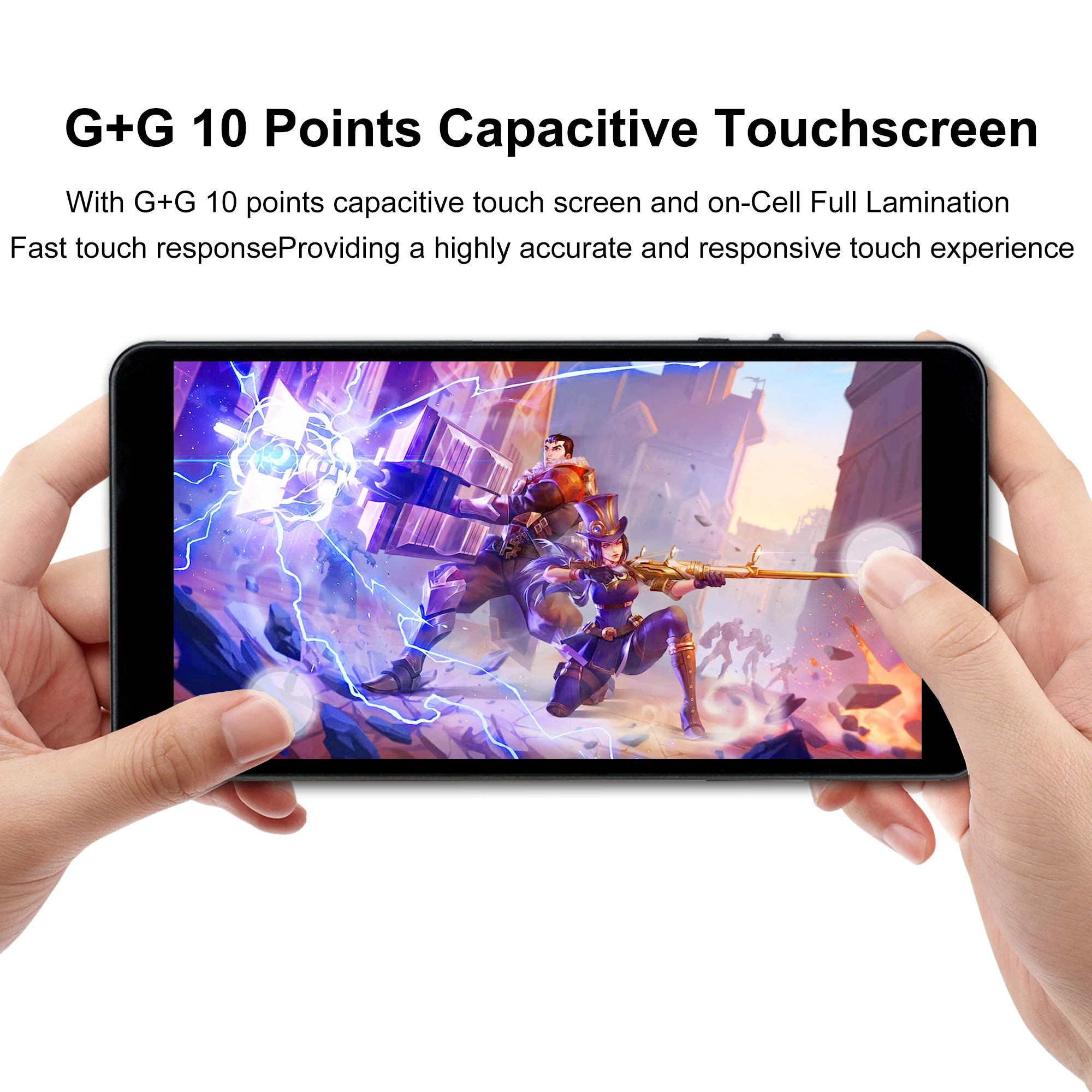 Wisecoco 7" Touch Monitor 1920x1080 Tragbarer FHD-Monitor für Android Box Raspberry Pi Xbox PS4 PS5 Spielkonsole Gaming-Monitor