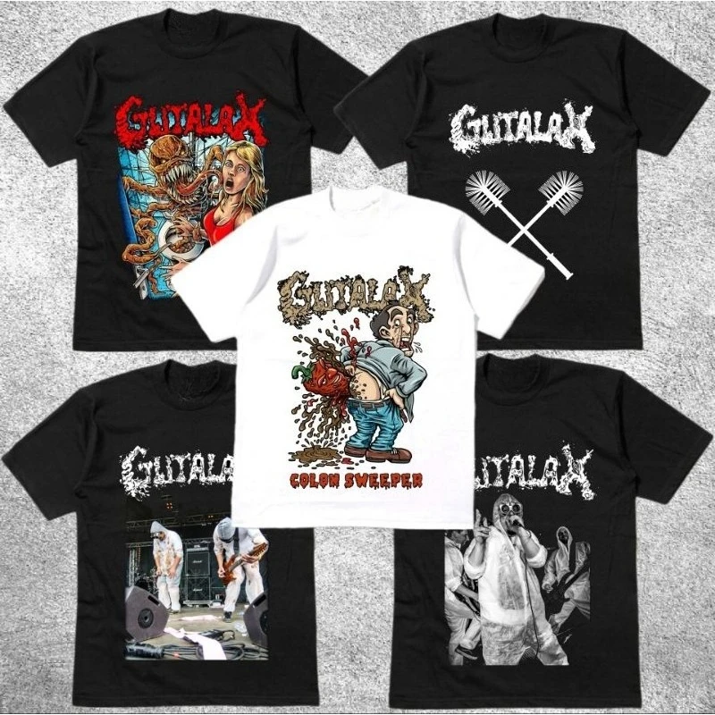 

GUTALAX Band T-shirt Premium Cotton Variation American Band Singer T-shirt Men Street Hip-hop Rock Short-sleeved Women Top