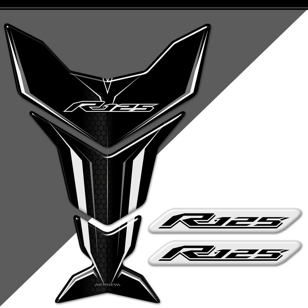 Emblem Tank Pad Protective For Yamaha YZF R125 R 125 Motorcycle Stickers Decal Emblem Badge Logo 2014 2015 2016 2017 2019 2020