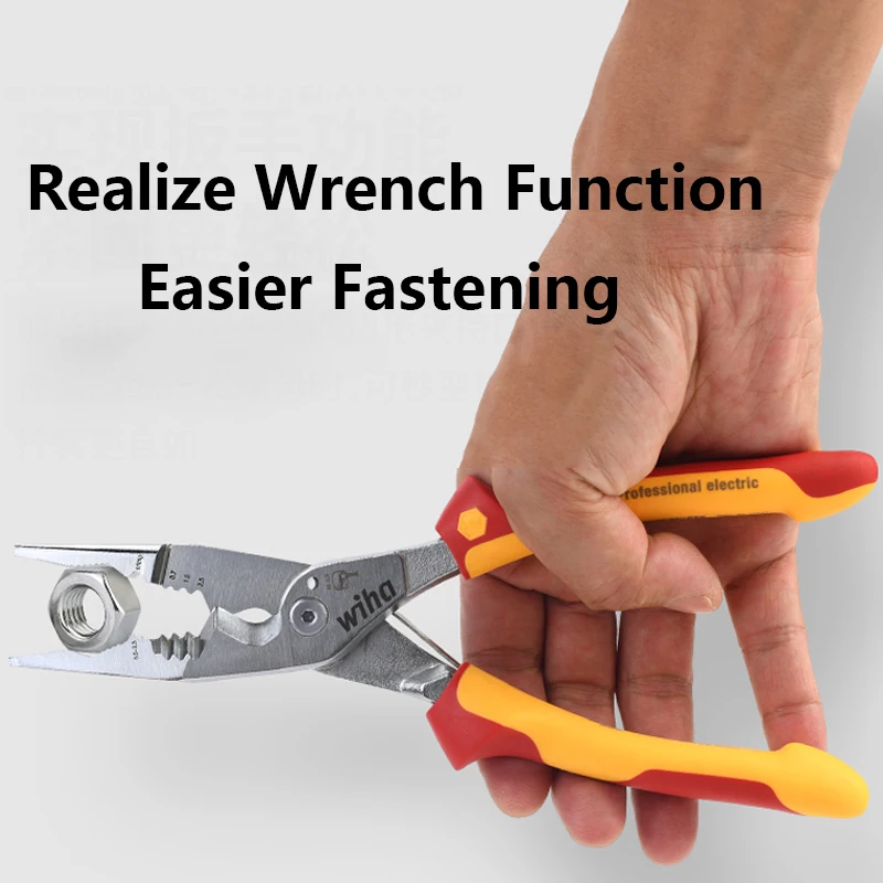 Wiha 45489 45705 VDE Insulated 8in1 Multi-Function Installation Pliers 225mm Industrial Electric