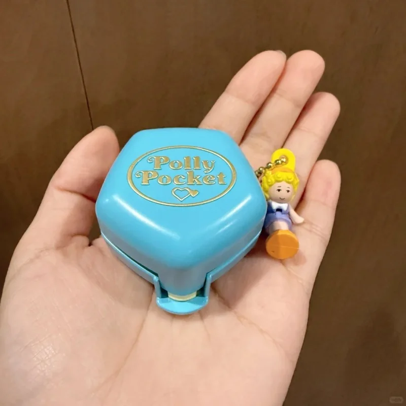 New Arrival Bandai Polly Pocket Treasure Box Charm 4pcs Anime Action Figure Model Doll Ornament Desktop Toy Girl Festival Gifts