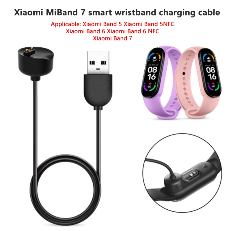 Magnetic Charger For Xiaomi Mi Band 5 6 7 NFC Charger Replacement USB Charging Cable For Mi Band 5 6 7 Smart Bracelet Charger