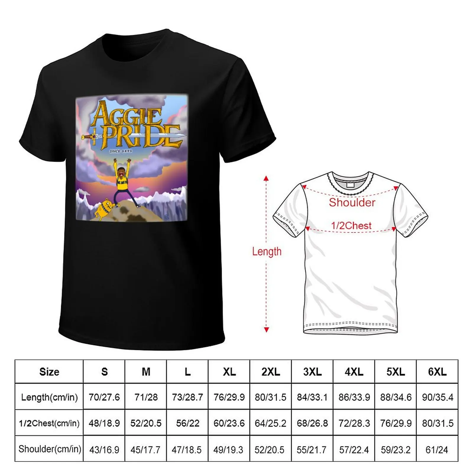 Aggie Pride fade (waves) T-Shirt cotton tshirt 100% T-Shirt