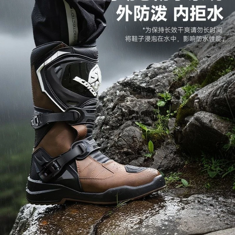 Scoyco MT039WP Motocross Boots Waterproof Botas De Moto Anti-fall Botas Moto Hombre Waterproof Motorcycle Shoes Riding Boots
