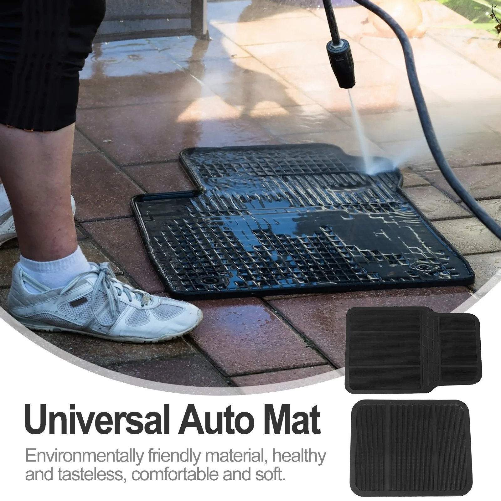 

4 pcs Premium Car Foot Mat Universal Fit Waterproof Pvc Floor Carpet For All Seasons Anti-Dirt Vehicle Foot Mats