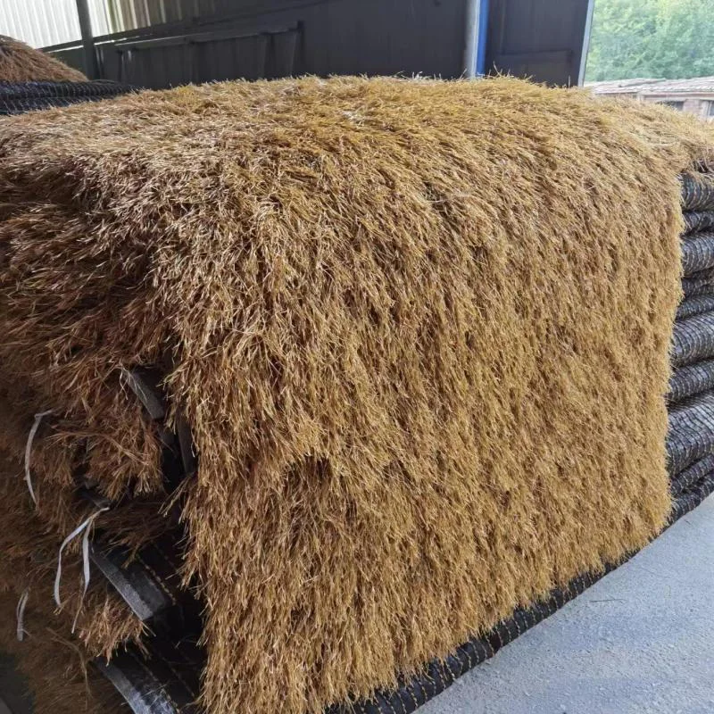 50X50Cm Synthetische Verlengde Grasdraad Gesimuleerde Stro Rieten Gazon Kunstriet Nep Riet Riet Tapijt Type Mat