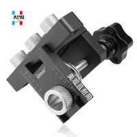 A19Q-Ganwei Adjustable Doweling Jig Woodworking Pocket 3 In 1 Hole Jigbushes Drilling Guide Locator Puncher Tools Dowel Jig Set