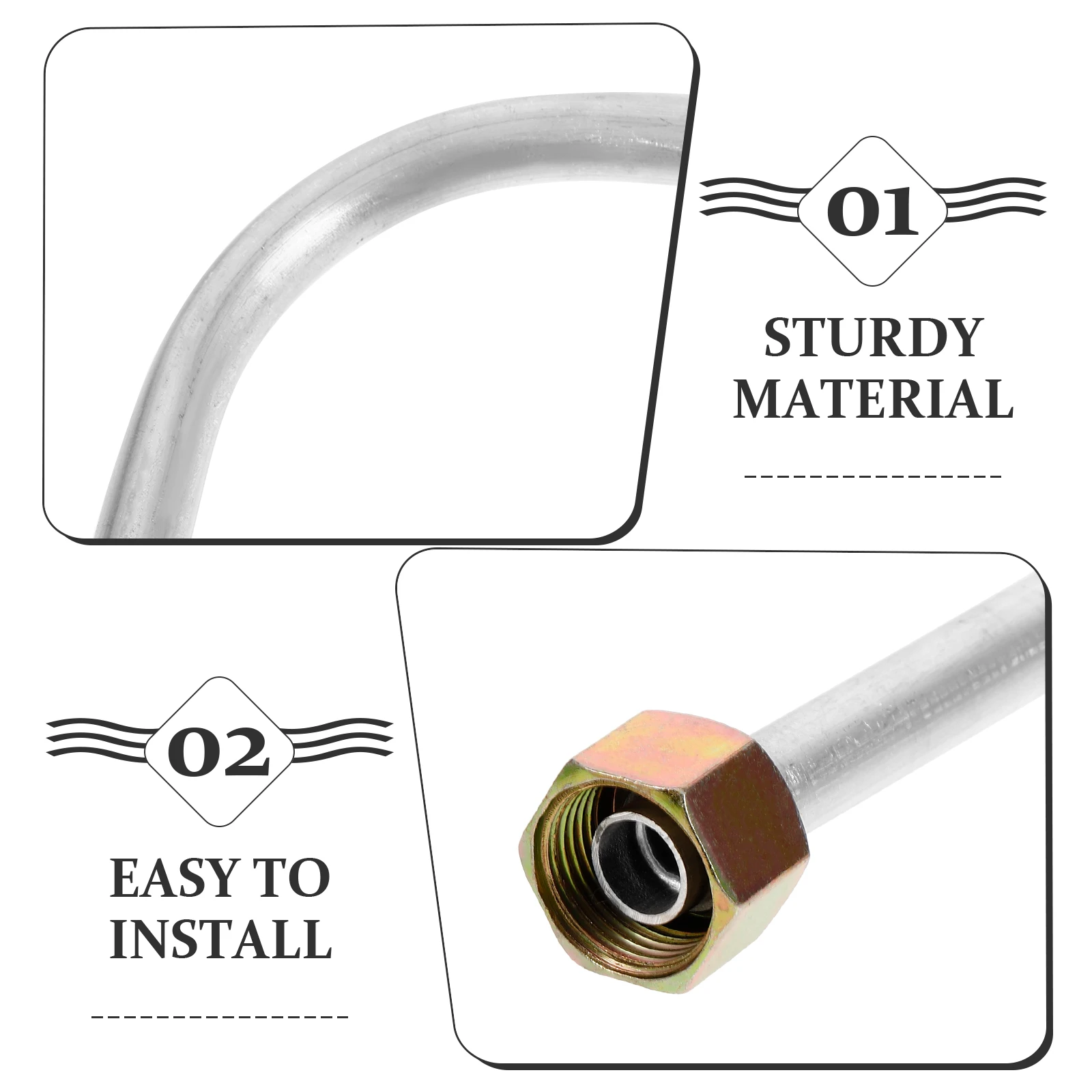 

Aluminum Air Compressor Exhaust Tube Replacement Hose Pneumatic Pipe Durable Lightweight Efficient For Workshop Garage Higher
