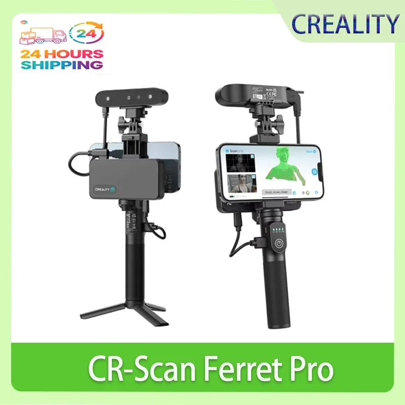 Creality CR-Scan Ferret Pro WiFi escáner 3D portátil de mano seguimiento antivibración 0,1 mmAc precisión escaneo inalámbrico para iOS Android