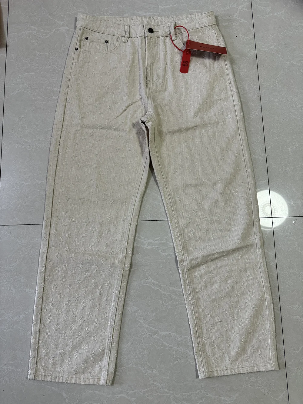 سراويل الرجال المتعثرة الرجعية مع ثقوب ممزق ، الجينز فضفاضة تناسب ، سراويل الشوارع ، الذكور الساق واسعة ، سترة جديدة الجينز