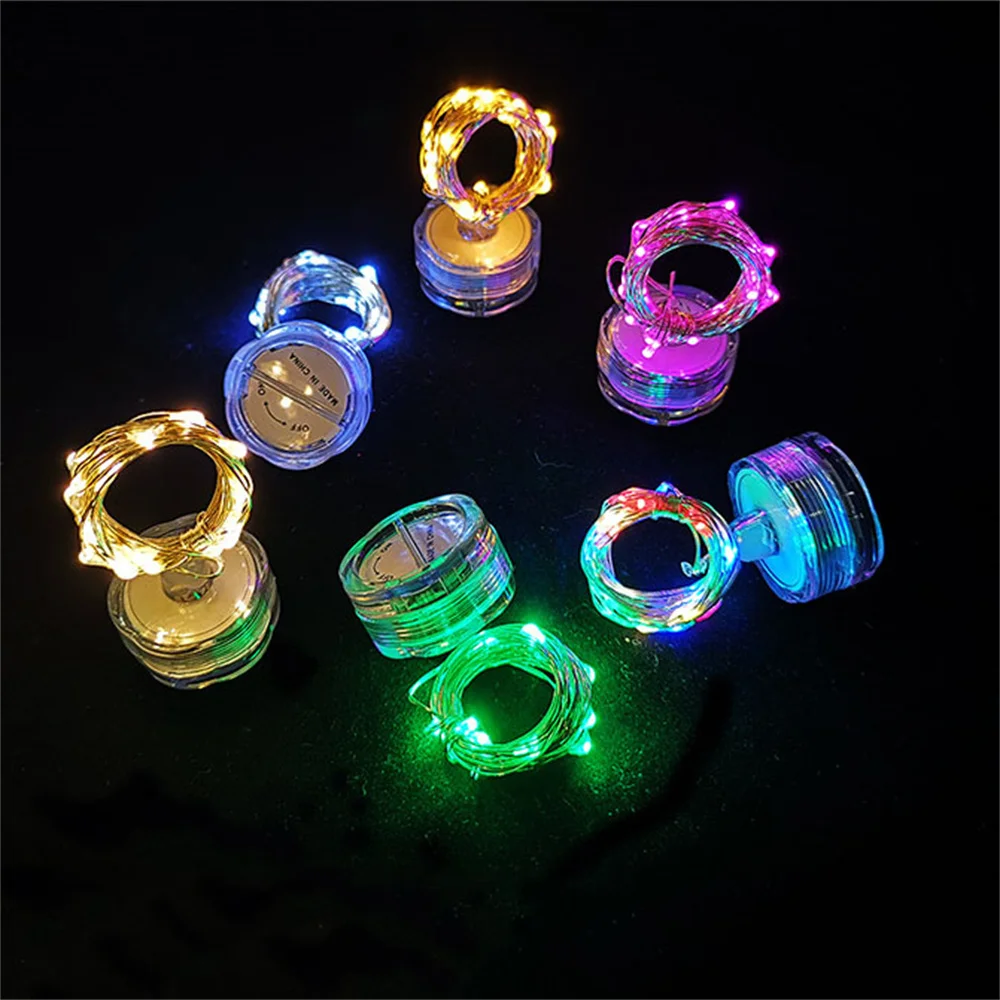 Waterproof Copper String Light 2M 20 Leds Underwater Fairy Decoration for Party,New Year,Wedding (Include Batteries)