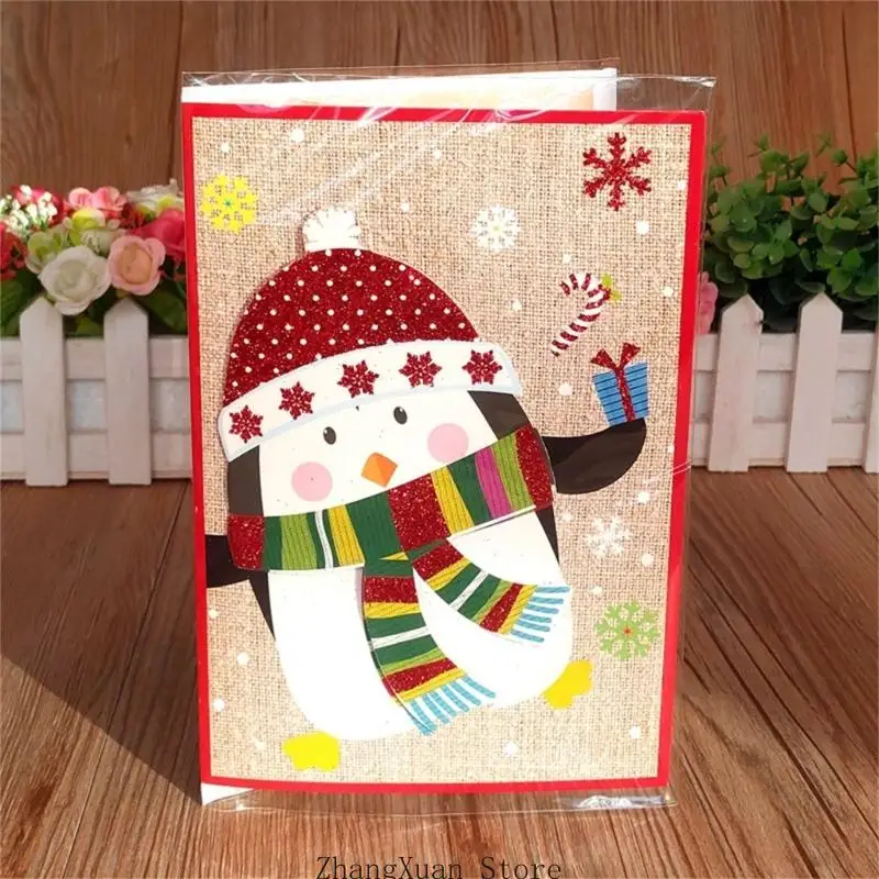 Feiertagsgrußkarten mit Musik, 24 Weihnachtskarten aus Karton mit verschiedenen Motiven, 13 x 19 für Familiennachrichten – Detail 10