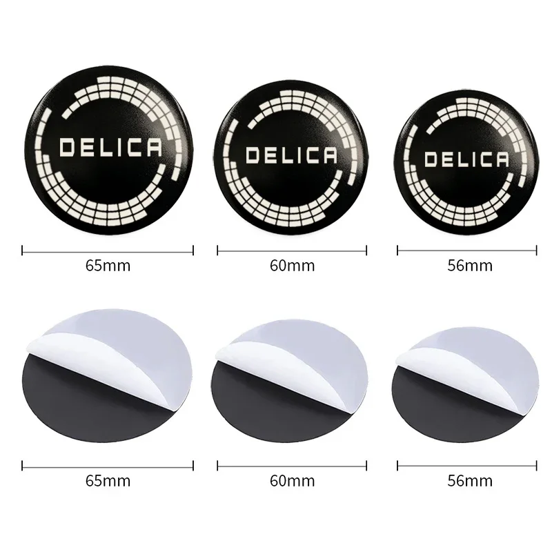 4pcs 56/60/65mm Car Wheel Rims Center Hupcaps Emblem Stickers for Mitsubishi Delica Logo Pajero Ralliart Lancer Mirage Montero