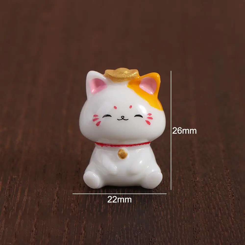 Mini figurines de chat porte-bonheur DIY, mignonnes et réalistes, pour voiture et micro-paysage de bureau