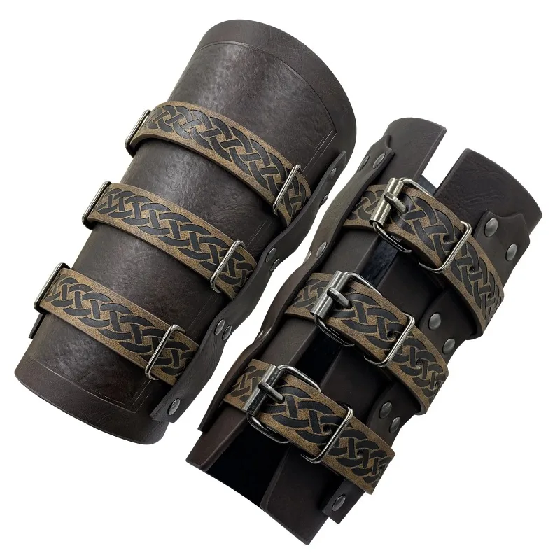 

Steampunk Samurai Gloves Medieval Samurai Leather Armor Bracer Para Hombres Guantes Medieval Armor Gloves for Men Cosplay Props
