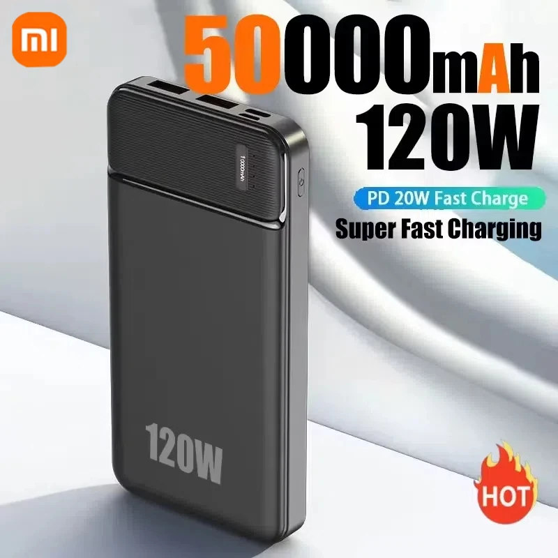 OnePlus 50000 мАч PowerBank 120 Вт Портативное сверхбыстрое зарядное устройство Внешняя батарея PowerBank Источник высокой емкости для iPhone Samsung