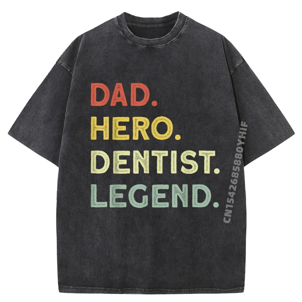 

Funny Dentist Dad Graphic T Shirts Men Oversized Free Shipping Clothes Big And Tall Washed Shirt National Flag Day