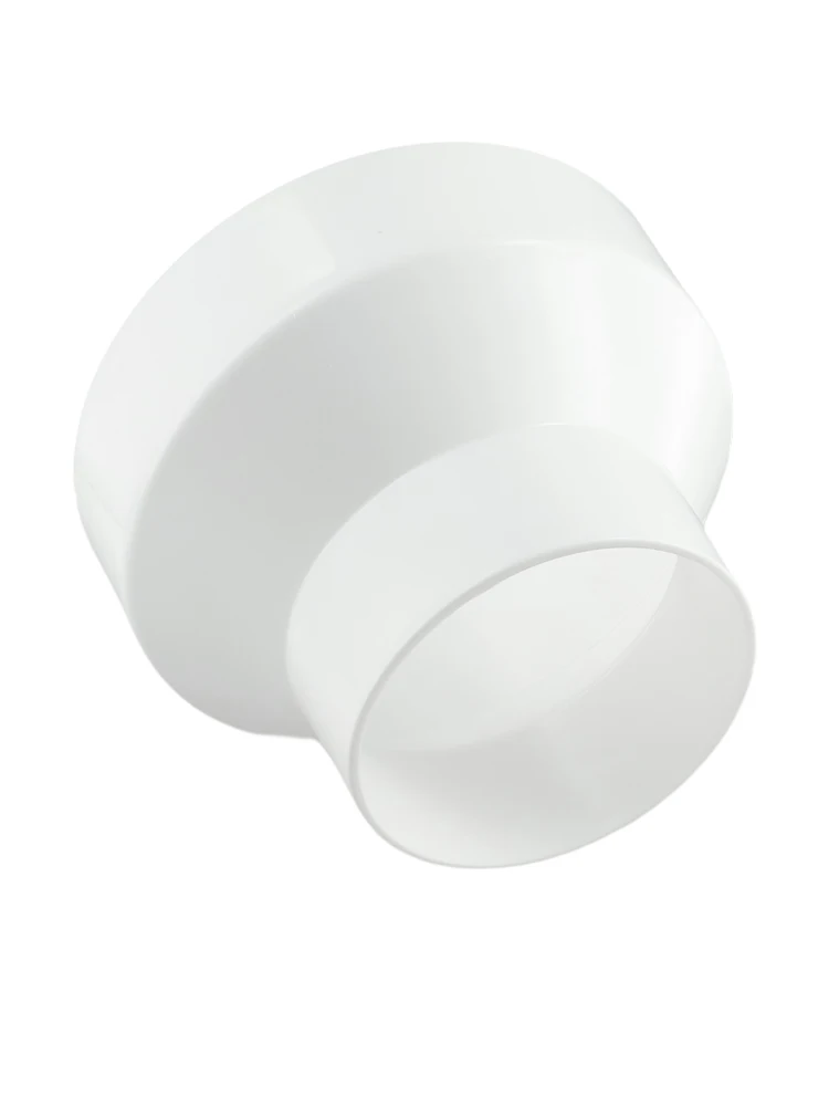 1 Stück ABS-Entlüftungsrohr-Reduzieradapter, geeignet für Kanalventilator, heiße und kalte Entlüftungsöffnungen, weiße Belüftungsrohrverschraubung, Entlüftungsteil