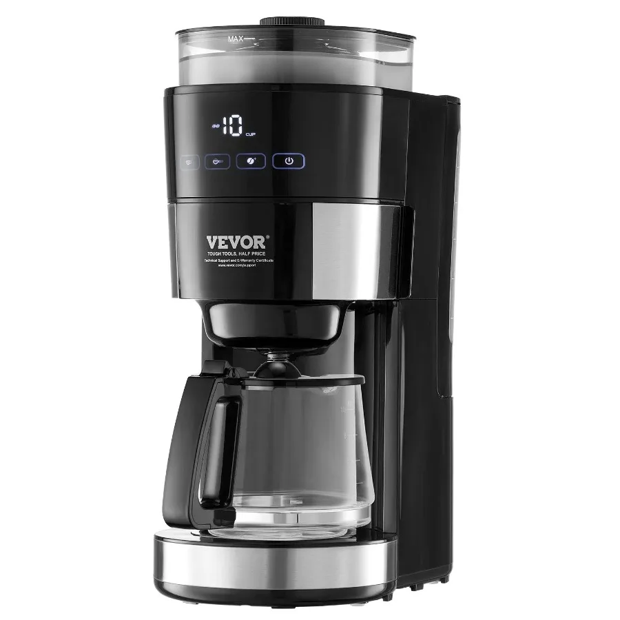 

10Cup Coffee Maker Drip Coffee Machine with 3 Brew Strength Control