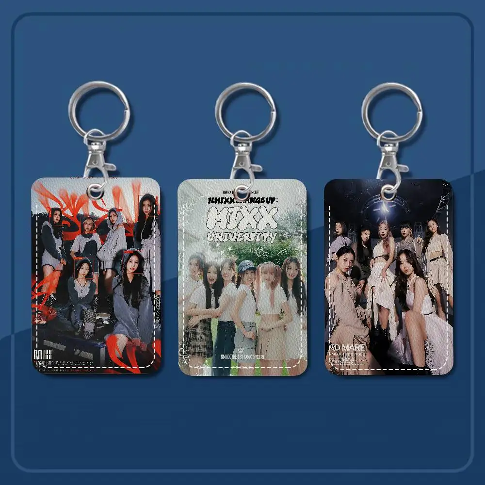 Music Group N-NMIXX Cartoon Card Keychain Anime Fashion Pendant Bag ID Door Card Case Bus Card Cute Adult Birthday Gift