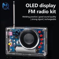 OLED Display Radio Assembly Kit Rechargeable FM Circuit Board Production Welding Electronic DIY Parts