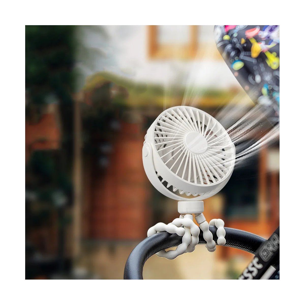 Tragbarer Kinderwagen lüfter Hand USB elektrischer Lüfter kleine zusammen klappbare wiederauf ladbare Lüfter Mini Silent Tisch ventilator für Baby Outdoor -C