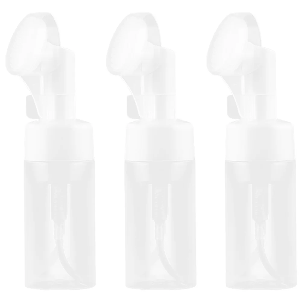 3 stuks schuimende zeepdispenser met siliconen opzetborstel herbruikbare lichtgewicht reisflessen voor handwas douche keuken navulbaar