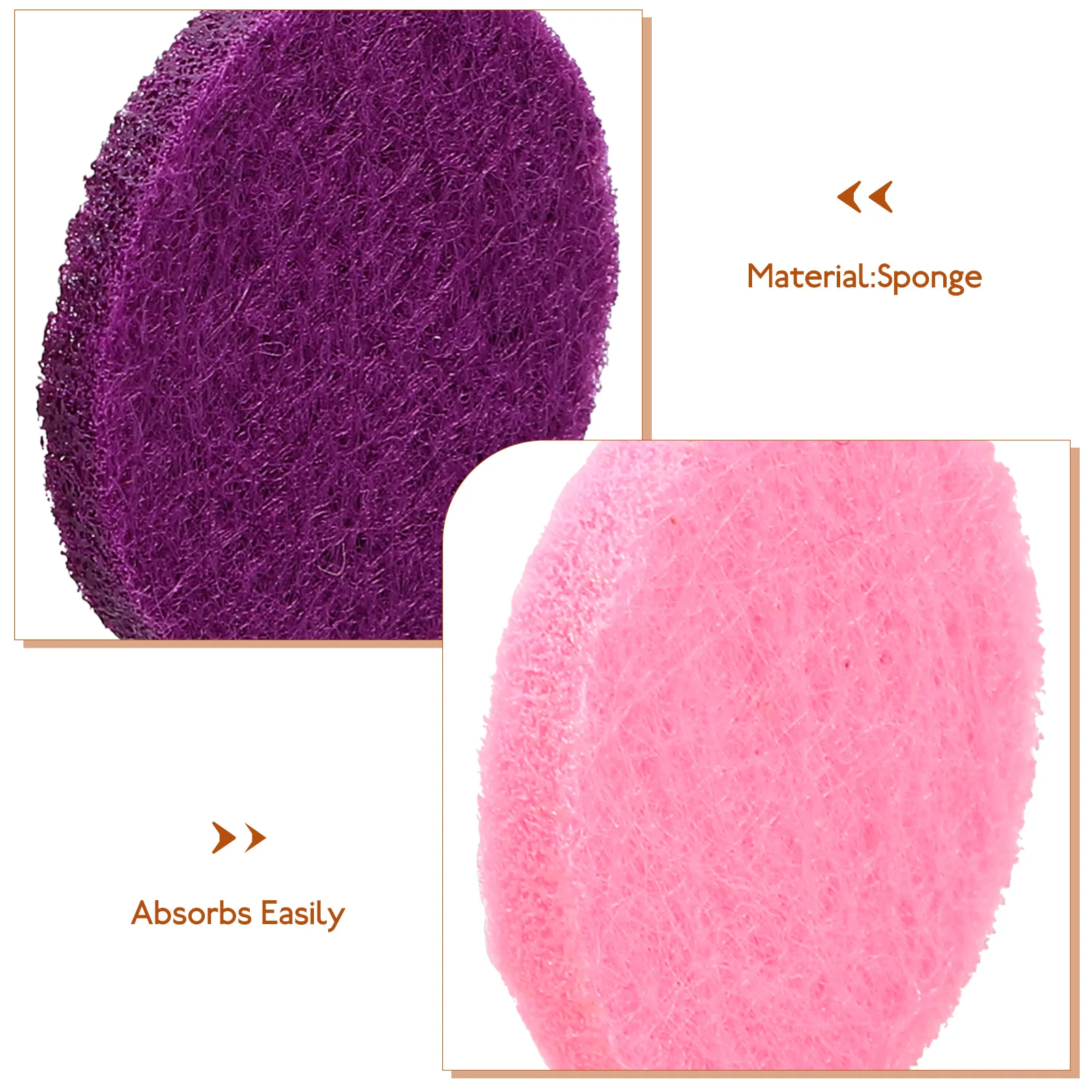 

12pcs Aromatherapy Diffuser Pads Replacement Refills Sponge Long Lasting Fragrance Soft Absorbent Round Aroma
